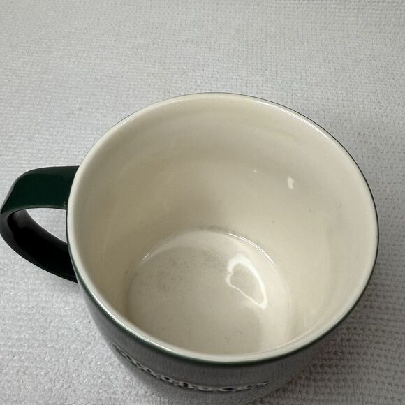 Starbucks Coffee Holiday 2011 Coffee Mug 16 Fl Oz Green Cup Holly Leaf & Berries - Picture 5 of 6